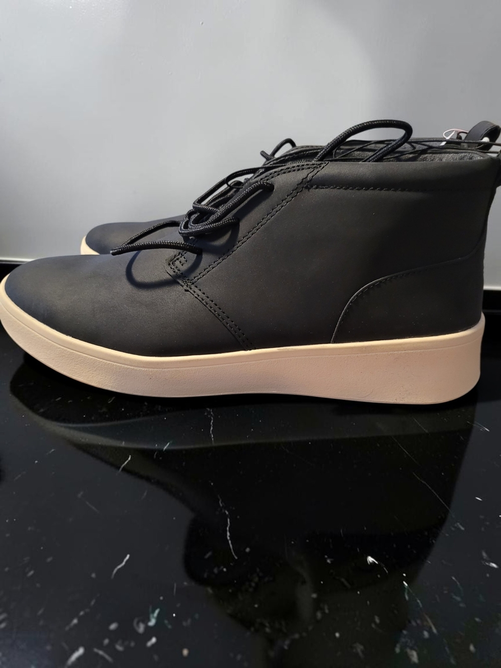 Izod Black High-Top Sneakers with Cream Sole